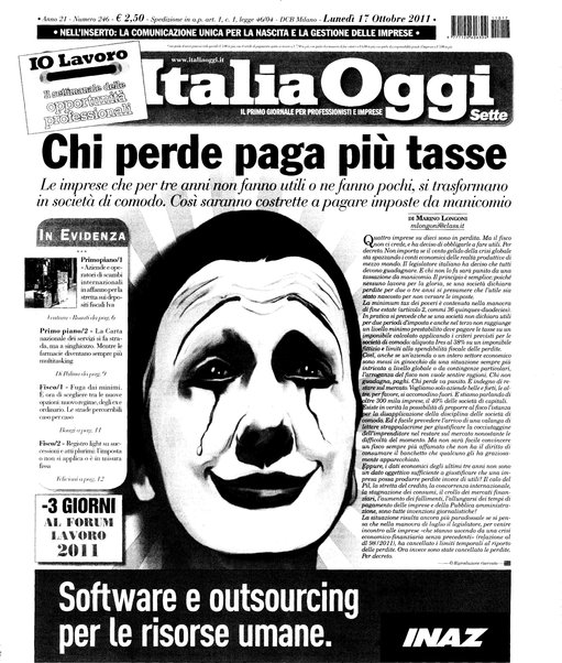 Italia oggi : quotidiano di economia finanza e politica